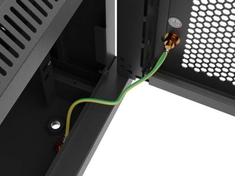 LANBERG SZAFA INSTALACYJNA RACK WISZĄCA 19" 9U 600X600 CZARNA DRZWI PERFOROWANE (FLAT PACK)