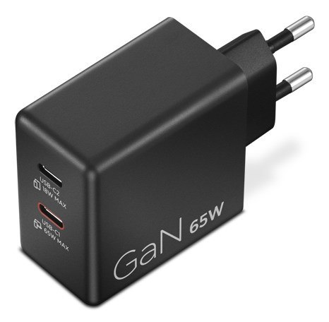 Ładowarka sieciowa Lenovo G0A6065BEU GaN 2x USB-C 65W czarna