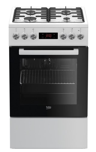 Kuchnia gazowo-elektryczna BEKO FSE52320DWD | termoobieg | czyszczenie parą | biały