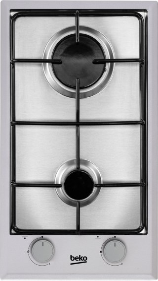 Płyta gazowa BEKO HDCG32220SX 30 cm | 2 palniki | ruszty żeliwne | zapłon elektryczny | inox