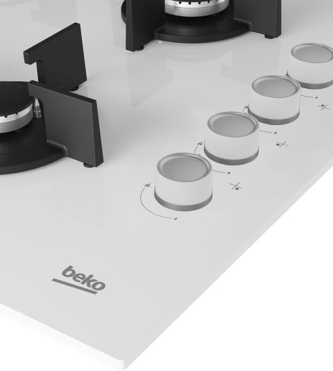 Płyta gazowa BEKO HILW64122SW (białe szkło)