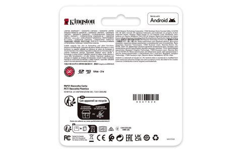 Karta pamięci Kingston Canvas Go Plus SDG4/128GB (128GB; Class U3, V30; Karta pamięci)