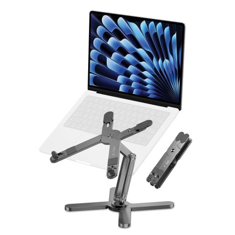 Podstawka stojak biurkowy uniwersalny do laptopów do 16'' - szary