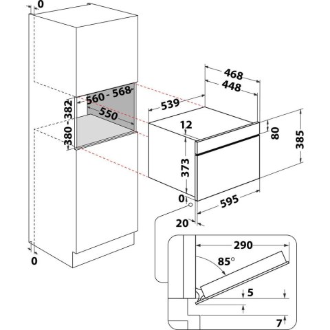 Kuchenka mikrofalowa do zabudowy WHIRLPOOL WMD44ME beżowa Crisp 3D Grill Defrost