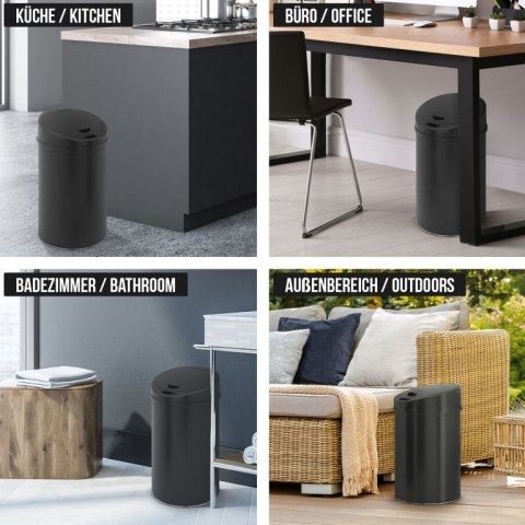 Automatyczny kosz na śmieci Jago, 50 l, czarny