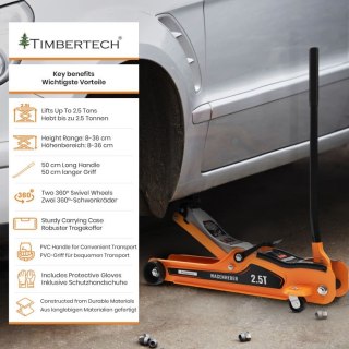 Hydrauliczny podnośnik mobilny Timbertech 2,5 t