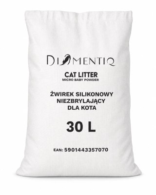 DIAMENTIQ żwirek baby powder silikonowy, niezbrylający dla kota 30l