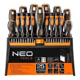 NEO TOOLS Zestaw wkrętaków i końcówek wkrętakowych, 37 szt.
