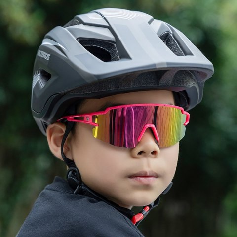 Okulary rowerowe polaryzacyjne dla dzieci z filtrem UV - białe