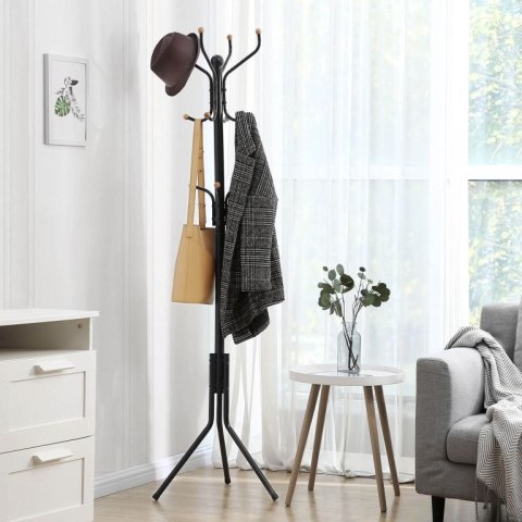 Wieszak stojący metalowy SONGMICS 182 cm czarny