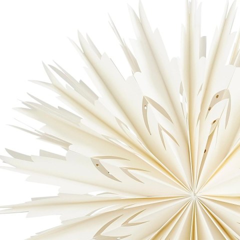 PŁATEK ŚNIEGU DEKORACJA WISZĄCA PAPIEROWA 50CM BIAŁY MICA