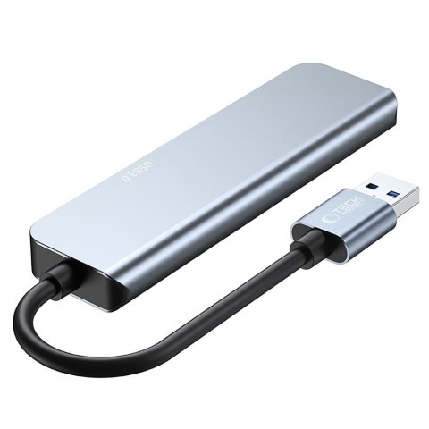 5w1 HUB rozdzielacz USB-A na USB-A USB-C - szary