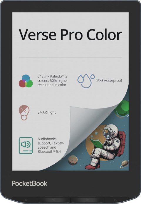 Ebook PocketBook Verse Pro Color 634 6" E-Ink Kaleido 3 16GB Wi-Fi Stormy Sea (WYPRZEDAŻ)