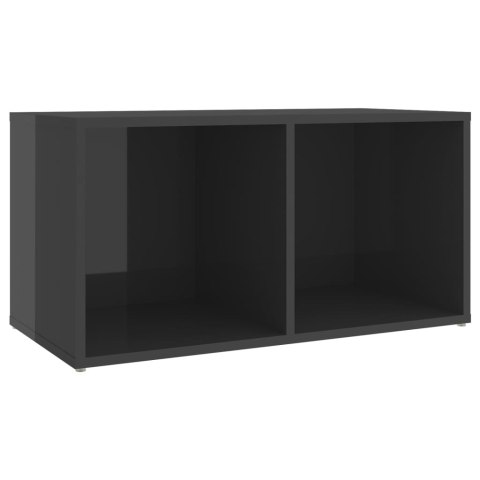 Szafki TV, 2 szt., szare, wysoki połysk, 72x35x36,5 cm, płyta