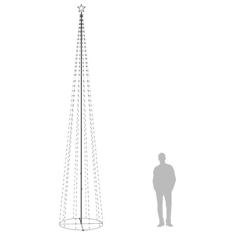 Choinka stożkowa, 752 niebieskich lampek LED, 160x500 cm