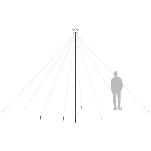 Choinka z lampek, wewn./zewn., 576 niebieskich diod LED, 3,6 m