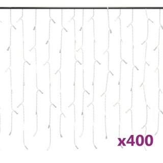 Zasłona świetlnych sopli, 10 m, 400 kolorowych diod LED