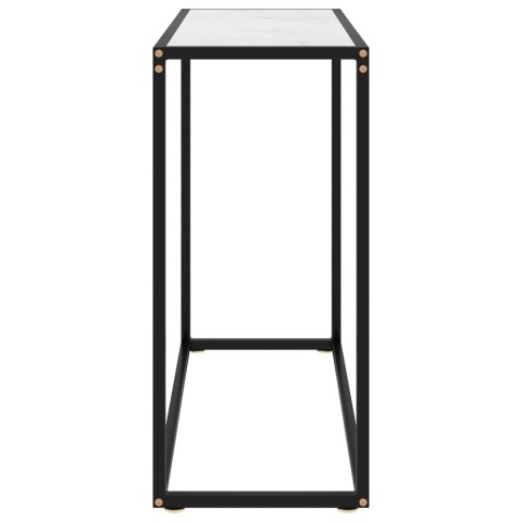 Stolik konsolowy, biały, 80x35x75 cm, szkło hartowane