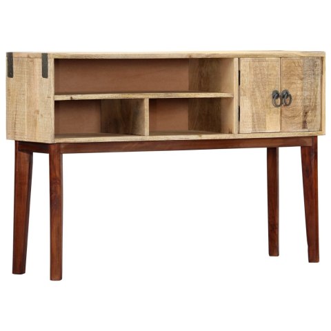 Stolik konsola, 115x30x76 cm, lite surowe drewno mango