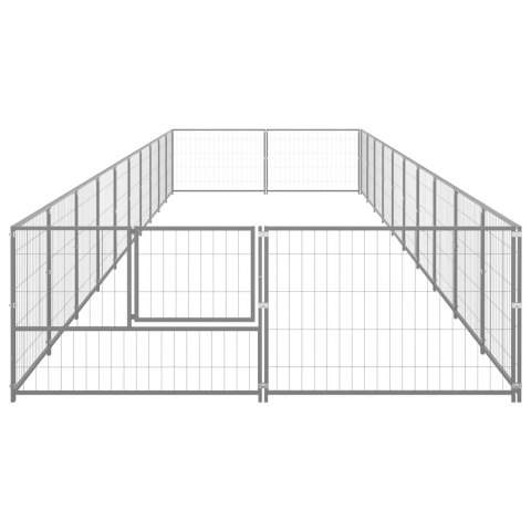 Kojec dla psa, srebrny, 20 m², stalowy