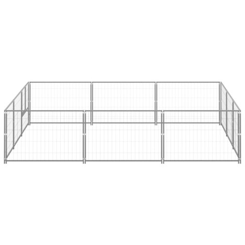 Kojec dla psa, srebrny, 9 m², stalowy