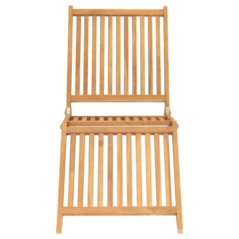 Leżak, lite drewno tekowe