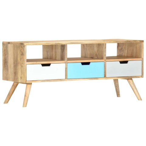 Szafka pod TV, 110 x 35 x 48 cm, lite drewno mango