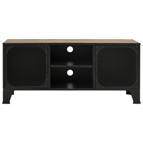 Szafka pod telewizor, rustykalny brąz, 105x36x47cm, metal i MDF