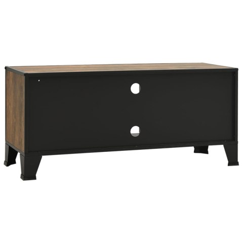 Szafka pod telewizor, rustykalny brąz, 105x36x47cm, metal i MDF