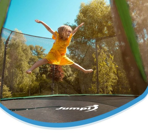 Trampolina Ogrodowa Jumpi 312cm/10FT Maxy Comfort Plus Czerwona Z Wewnętrzną Siatką