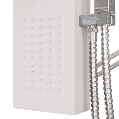Panel prysznicowy, aluminiowy, biały