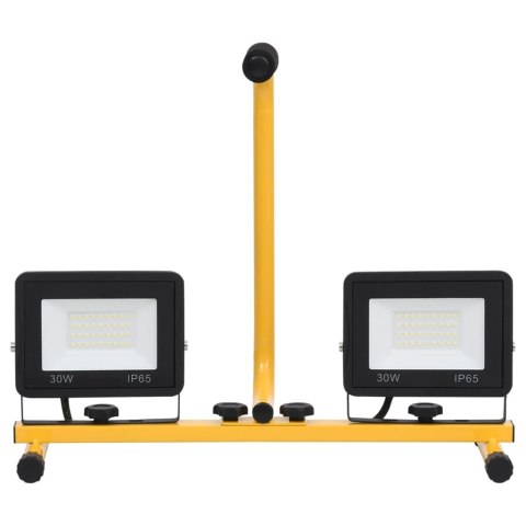 Reflektor LED z uchwytem, 2x30 W, ciepłe białe światło