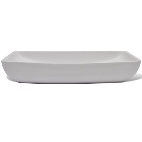 Luksusowa umywalka prostokątna 71 x 39 cm ceramika