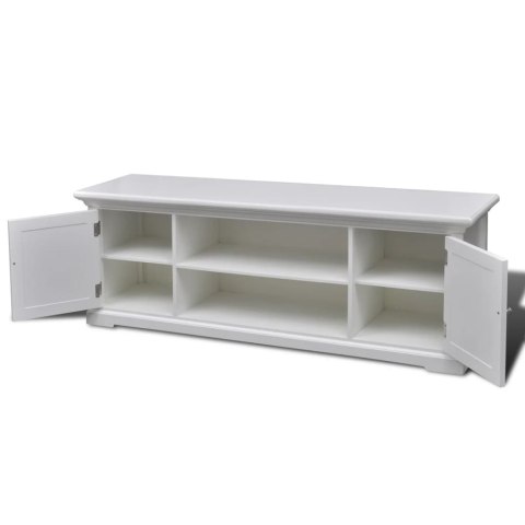 Szafka pod TV, drewniana, biała