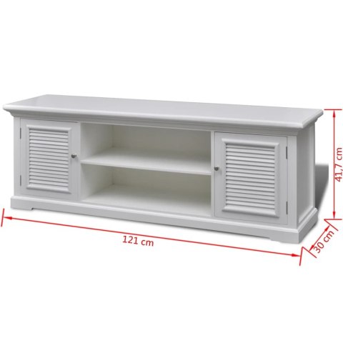 Szafka pod TV, drewniana, biała
