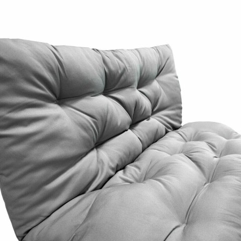 PODUSZKA OGRODOWA SZARA PODWÓJNA SIEDZISKO Z OPARCIEM NA ŁAWKĘ