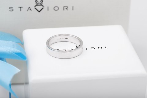 Złota obrączka OBD4075 - Diament