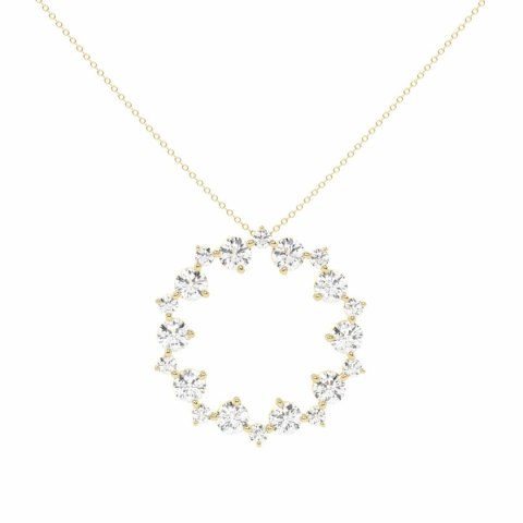 Złoty naszyjnik NZD6263 - Diament