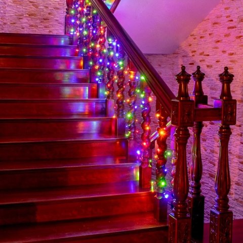 Świąteczne LED oświetlenie - 40 m, 400 LED, kolorowe, pilot