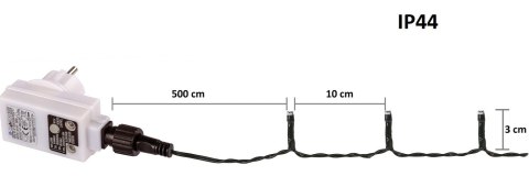 Świąteczne LED oświetlenie -40 m, 400 LED, zimna biel, pilot