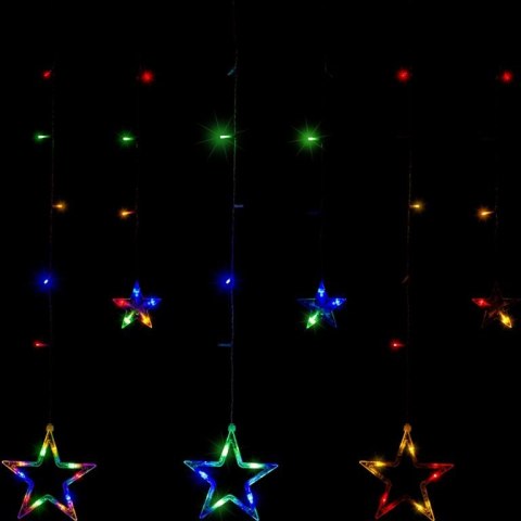 Dekoracja świąteczna - świecące gwiazdki, 150 LED, kolorowe