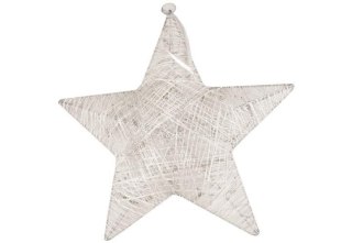 Gwiazda choinkowa dekoracyjna - rattan - 30 lampek LED - 35 cm