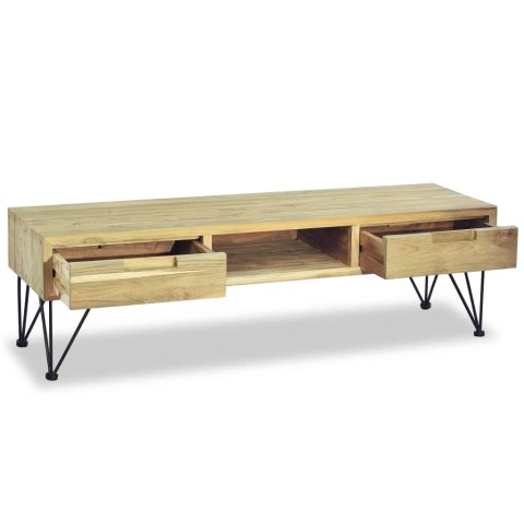Szafka pod telewizor, 120 x 35 x 35 cm, lite drewno tekowe