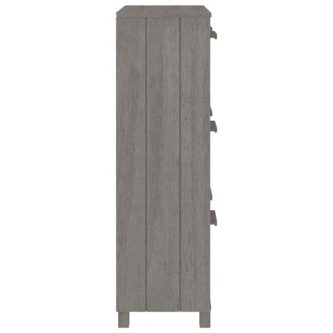 Szafka na buty, jasnoszara, 59,5x35x117 cm, lite drewno sosnowe