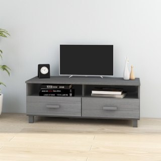 Szafka pod TV, ciemnoszara, 106x40x40 cm, lite drewno sosnowe