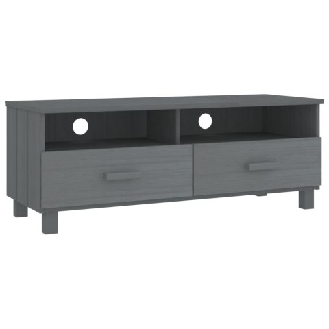 Szafka pod TV, ciemnoszara, 106x40x40 cm, lite drewno sosnowe