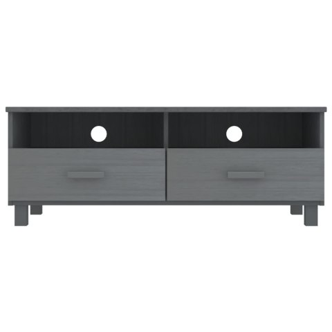 Szafka pod TV, ciemnoszara, 106x40x40 cm, lite drewno sosnowe