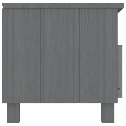 Szafka pod TV, ciemnoszara, 106x40x40 cm, lite drewno sosnowe