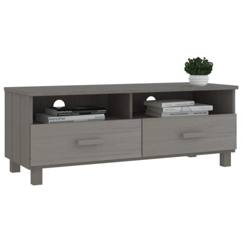 Szafka pod TV, jasnoszara, 106x40x40 cm, lite drewno sosnowe