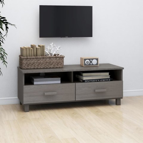 Szafka pod TV, jasnoszara, 106x40x40 cm, lite drewno sosnowe